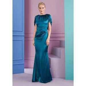 Talbot Runhof draped satin gown Size 8 $2295